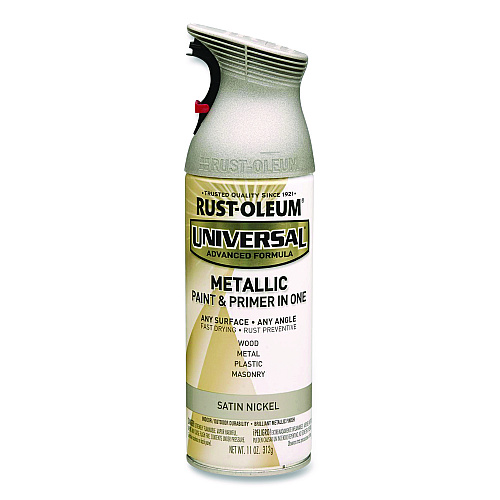 Rust-Oleum Universal Premium Spray Paint, Aged Nickel, 12 oz Aerosol Can, 6/Carton (249130)