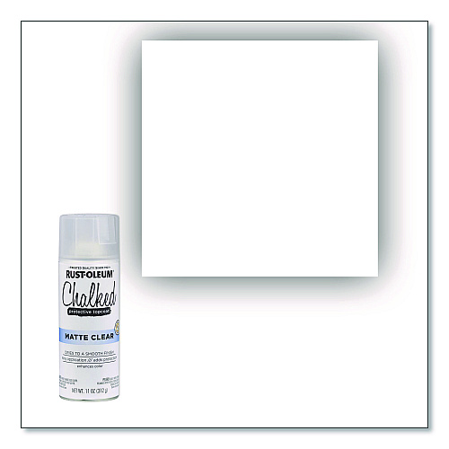 Rust-Oleum Ultra Matte Chalked Paint, Matte Clear, 12 oz Aerosol Can, 6/Carton (302599)