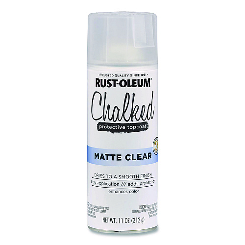 Rust-Oleum Ultra Matte Chalked Paint, Matte Clear, 12 oz Aerosol Can, 6/Carton (302599)