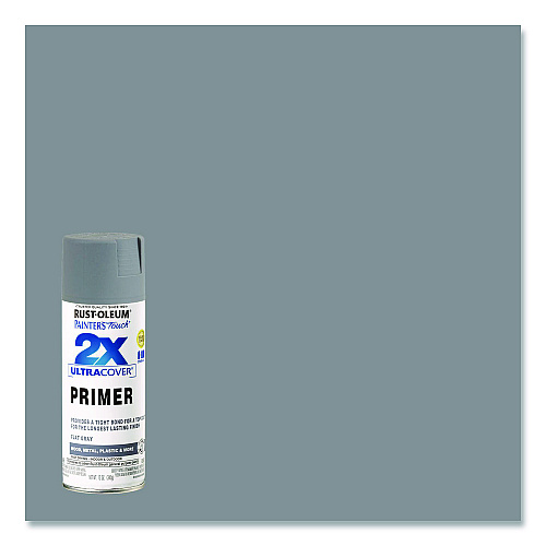 Rust-Oleum Painter's Touch 2X Ultra Cover Spray Paint, Flat Gray, 12 oz Aerosol Can (334017EA)