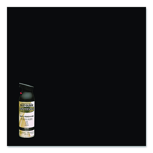 Rust-Oleum Universal Premium Spray Paint, Gloss Black, 12 oz Aerosol Can (245196EA)
