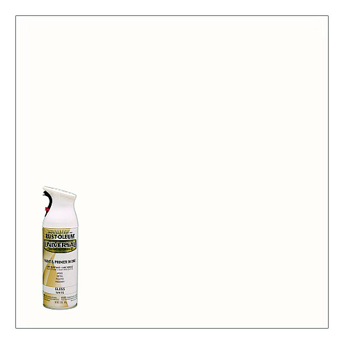 Rust-Oleum Universal Premium Spray Paint, Gloss White, 12 oz Aerosol Can (245199EA)