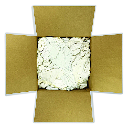 HOSPECO Sweatshirt Rags, Unscented, White, 8/lb, 25 lb/Carton (33325)