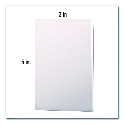 Ampad Scratch Pads, Unruled, 3 x 5, White, 100 Sheets, Dozen (21430)