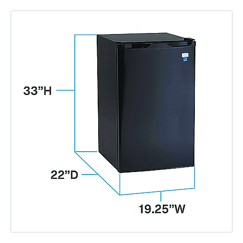 Avanti 4.4 Cu. Ft. Counter Height Refrigerator, Black (RM4416B)