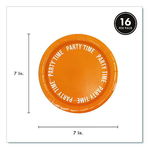 PUKKA PAD Birthday Tableware Pack, 24 Cups, 24 Dessert Plates, 24 Dinner Plates, 48 Paper Napkins, Assorted Colors, 120 Pieces/Kit (640)