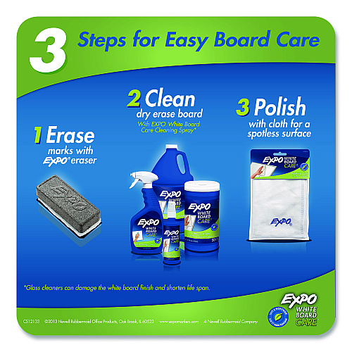 EXPO White Board CARE Dry Erase Surface Cleaner, 22 oz Spray Bottle, 12/Carton (1752229CT)