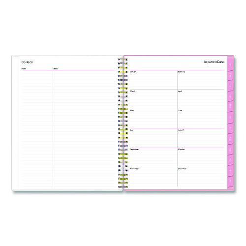 Blue Sky Mimi Pink Weekly/Monthly Planner, Floral Artwork, 11 x 8.5, Pink/Blue/Rose Cover, 12-Month (Jan to Dec): 2026 (137264)