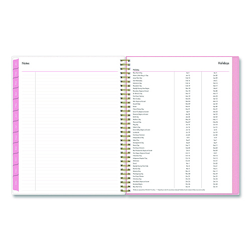 Blue Sky Mimi Pink Weekly/Monthly Planner, Floral Artwork, 11 x 8.5, Pink/Blue/Rose Cover, 12-Month (Jan to Dec): 2026 (137264)