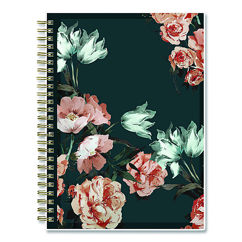 Blue Sky Life Note-It Dania Weekly/Monthly Planner, Floral Artwork, 8.63 x 5.88, Teal/Pink/Blue Cover, 12-Month (Jan to Dec): 2026 (139478)