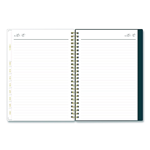 Blue Sky Life Note-It Dania Weekly/Monthly Planner, Floral Artwork, 8.63 x 5.88, Teal/Pink/Blue Cover, 12-Month (Jan to Dec): 2026 (139478)