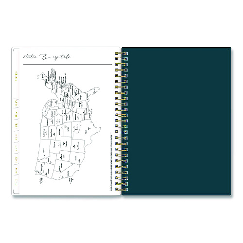 Blue Sky Life Note-It Dania Weekly/Monthly Planner, Floral Artwork, 8.63 x 5.88, Teal/Pink/Blue Cover, 12-Month (Jan to Dec): 2026 (139478)