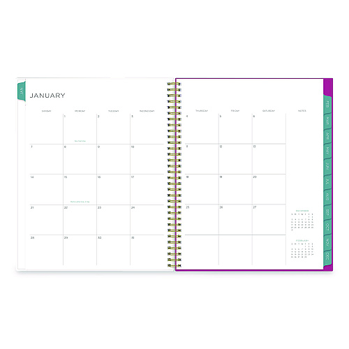 Blue Sky Kelly Ventura Magenta Bloom Weekly/Monthly Planner, Floral Artwork, 11 x 8.5, Multicolor Cover, 12-Month (Jan to Dec): 2026 (140945)