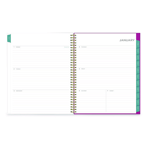 Blue Sky Kelly Ventura Magenta Bloom Weekly/Monthly Planner, Floral Artwork, 11 x 8.5, Multicolor Cover, 12-Month (Jan to Dec): 2026 (140945)
