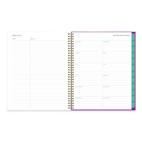 Blue Sky Kelly Ventura Magenta Bloom Weekly/Monthly Planner, Floral Artwork, 11 x 8.5, Multicolor Cover, 12-Month (Jan to Dec): 2026 (140945)