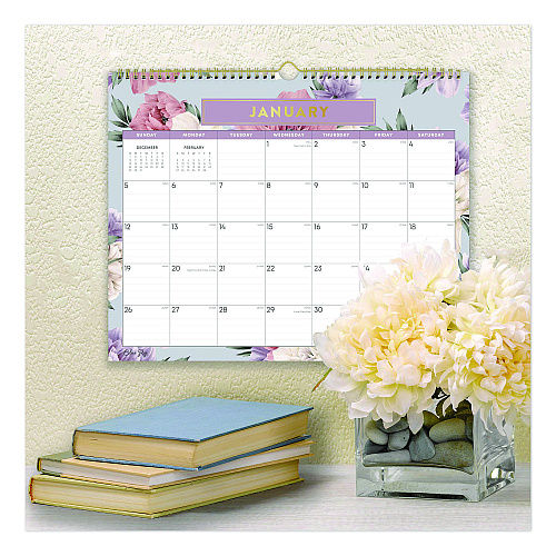 Blue Sky Tula Monthly Wall Calendar, Floral Artwork, 15 x 12, White/Multicolor Sheets, 12-Month (Jan to Dec): 2026 (144076)