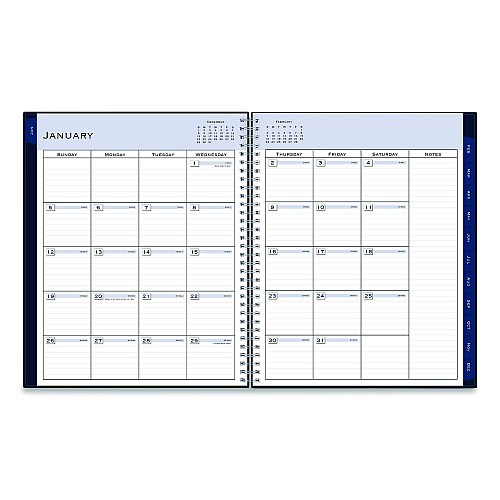 Blue Sky Passages Weekly Appointment Book and Monthly Planner, 11 x 8.5, Navy Cover, 12-Month (Jan to Dec): 2026 (148658)