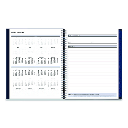 Blue Sky Passages Weekly Appointment Book and Monthly Planner, 11 x 8.5, Navy Cover, 12-Month (Jan to Dec): 2026 (148658)