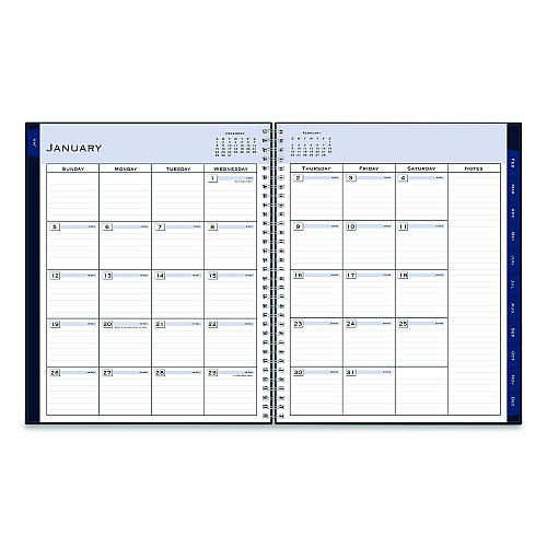 Blue Sky Passages Weekly/Monthly Planner, 11 x 8.5, Navy Cover, 12-Month (Jan to Dec): 2026 (148659)