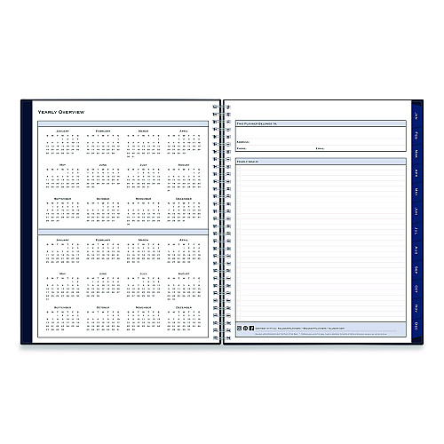 Blue Sky Passages Weekly/Monthly Planner, 11 x 8.5, Navy Cover, 12-Month (Jan to Dec): 2026 (148659)