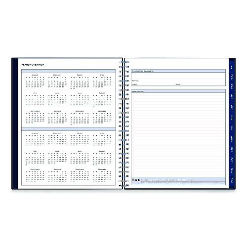 Blue Sky Passages Monthly Planner, 10 x 8, Navy Cover, 12-Month (Jan to Dec): 2026 (148660)