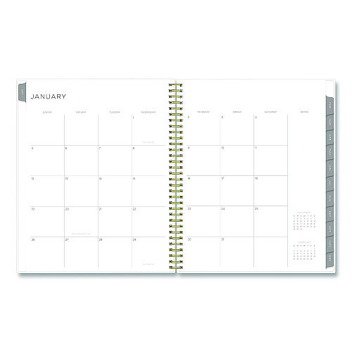 Blue Sky Mimosa Weekly/Monthly Planner, 11 x 8.5, Floral Artwork, Yellow/Green/White Cover, 12-Month (Jan to Dec): 2026 (149059)