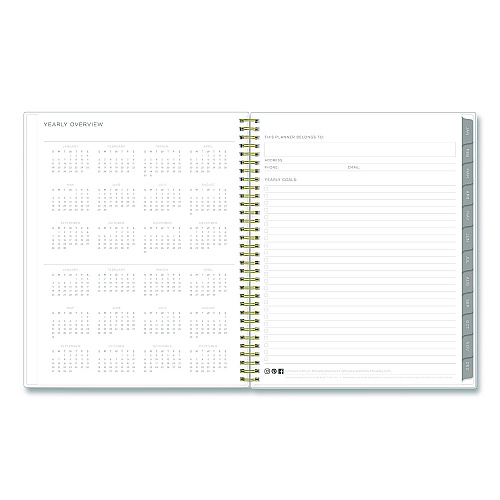 Blue Sky Mimosa Weekly/Monthly Planner, 11 x 8.5, Floral Artwork, Yellow/Green/White Cover, 12-Month (Jan to Dec): 2026 (149059)