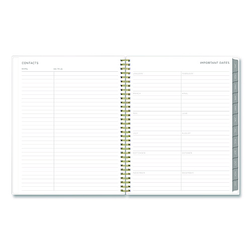 Blue Sky Mimosa Weekly/Monthly Planner, 11 x 8.5, Floral Artwork, Yellow/Green/White Cover, 12-Month (Jan to Dec): 2026 (149059)