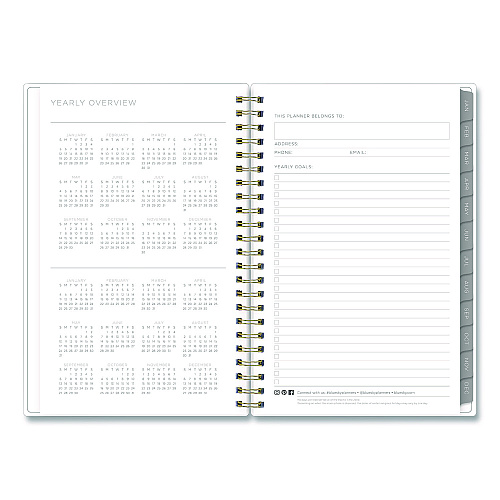 Blue Sky Mimosa Weekly/Monthly Planner, 8 x 5, Lemon Artwork, Yellow/Green/White Cover, 12-Month (Jan to Dec): 2026 (149061)