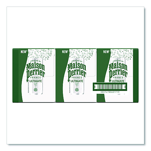 Nestle Maison Perrier Sparkling Water, Plain, 11.15 oz, 8 Cans/Box (60171)