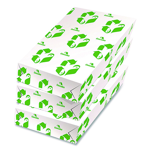 Cascades Enviro100 Copy Paper, 92 Bright, 20 lb Bond Weight, 8.5 x 14, White, 500 Sheets/Ream, 10 Reams/Carton (5103C)