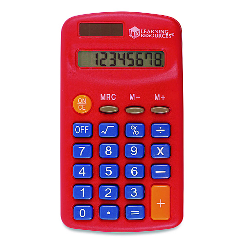 Learning Resources Rainbow Calculators, 8-Digit, LCD, 10 Calculators (LER0014)