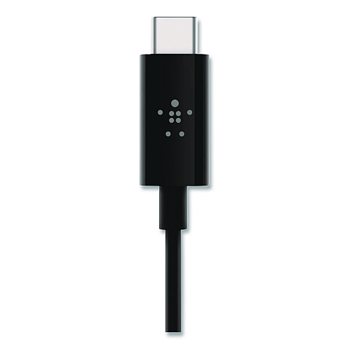 Belkin RockStar 3.5mm Audio Cable with USB-C Connector, 3 ft, Black (F7U079BT03BL)