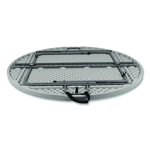 NPS Comfort Max Fold-in-Half Table, Round, 60w x 60d x 29.25h, Speckled Gray Top, Gray Base/Legs (CMFIH60R)