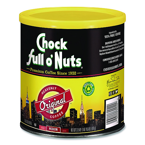Chock full o'Nuts Original Blend Ground Coffee, 30.5 oz (MZB13000)