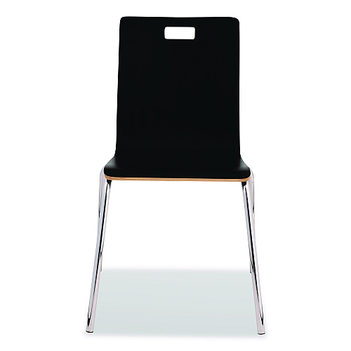 NPS Bushwick Series Bentwood Chair, Supports Up to 500 lb, 18" Seat Height, Black Seat, Black Back, Chrome Base, 4/Carton (BCC234)