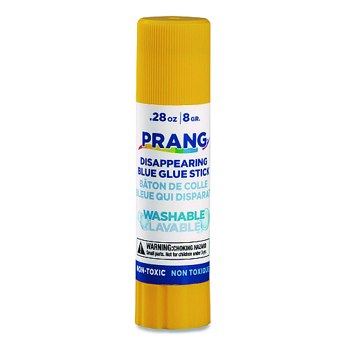 Prang Washable Glue Sticks, Blue, 0.28 oz, Dries Clear (15089)