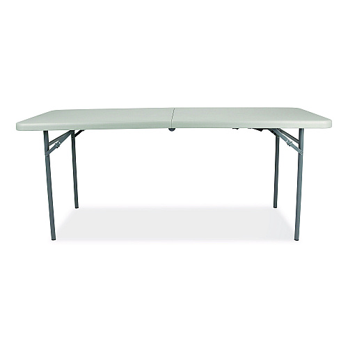NPS Comfort Max Fold-in-Half Table, Rectangular, 60w x 30d x 29.25h, Speckled Gray Top, Gray Base/Legs (CMFIH3060)