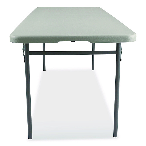 NPS Comfort Max Fold-in-Half Table, Rectangular, 60w x 30d x 29.25h, Speckled Gray Top, Gray Base/Legs (CMFIH3060)