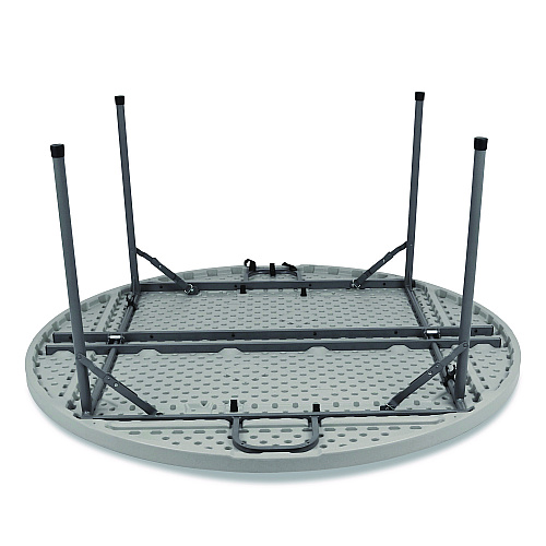 NPS Comfort Max Fold-in-Half Table, Round, 48w x 48d x 29.25h, Speckled Gray Top, Gray Base/Legs (CMFIH48R)