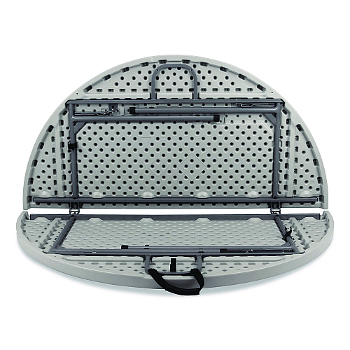 NPS Comfort Max Fold-in-Half Table, Round, 48w x 48d x 29.25h, Speckled Gray Top, Gray Base/Legs (CMFIH48R)