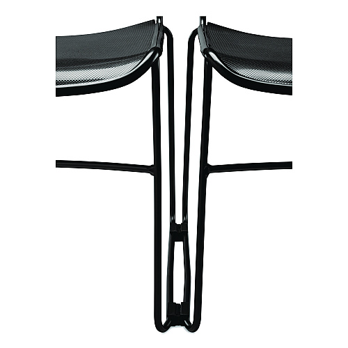 NPS 850 Series Multi-Purpose Ultra Compact Stack Chair, Supports 300 lbs, 17" Seat Height, Navy Seat/Back, Black Base, 4/Carton (855CL4)