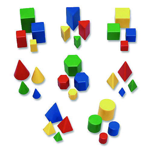Learning Resources Mini GeoSolids, Grades K to 5, 32 Pieces (LER0913)