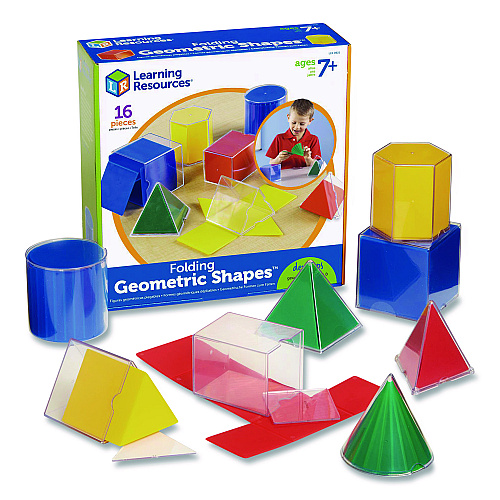 Learning Resources Folding Geometric Shapes, Grades 2 to 6, 16 Pieces (LER0921)