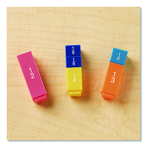 Learning Resources Fraction Tower Fraction Cubes, Grades 1 to 4, 51 Pieces (LER2510)