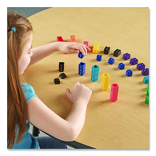 Learning Resources Fraction Tower Fraction Cubes, Grades 1 to 4, 51 Pieces (LER2510)