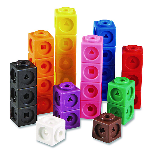 Learning Resources MathLink Cubes, Grades 1 to 3, 100 Pieces (LER4285)