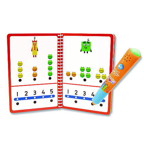 Educational Insights Hot Dots Numberblocks Activity Book with Interactive Pen, Number Recognition 1-10, 75 Activities, Pre-K to K, 60 Pages (2550)