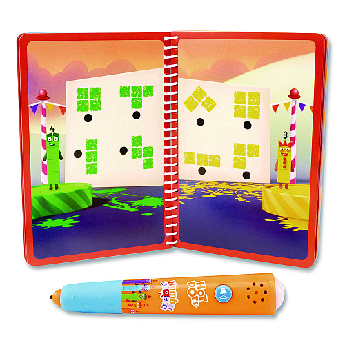 Educational Insights Hot Dots Numberblocks Activity Book with Interactive Pen, Number Recognition 1-10, 75 Activities, Pre-K to K, 60 Pages (2550)