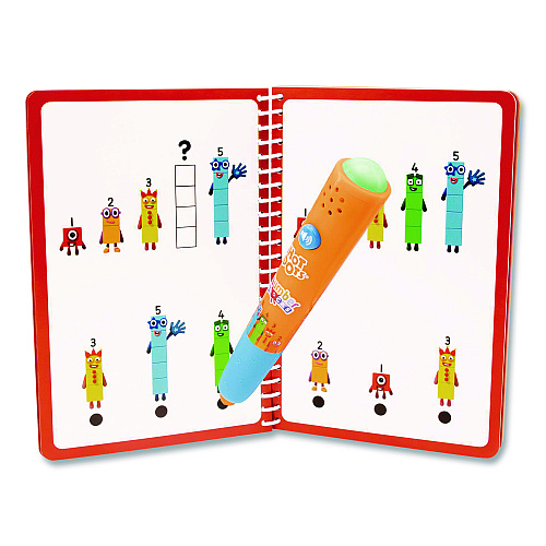 Educational Insights Hot Dots Numberblocks Activity Book with Interactive Pen, Number Recognition 1-10, 75 Activities, Pre-K to K, 60 Pages (2550)